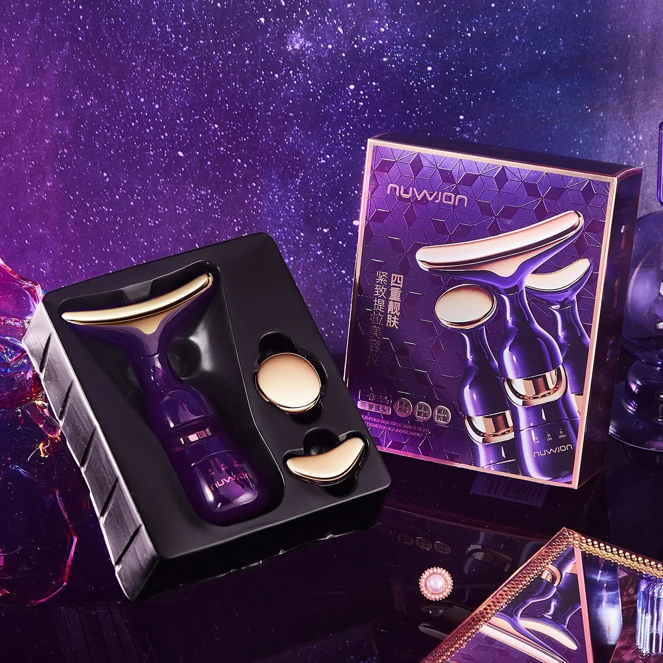 EternaLuna. 3 in 1 facial massager for timeless beauty redefined.