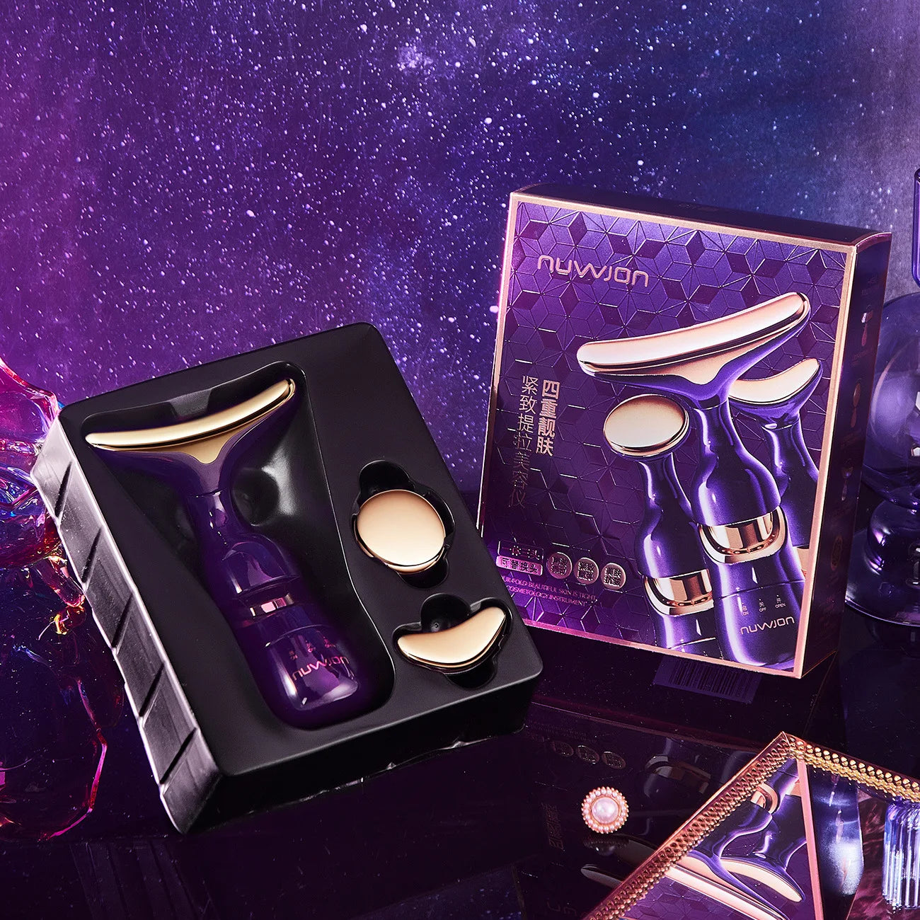 EternaLuna. 3 in 1 facial massager for timeless beauty redefined.